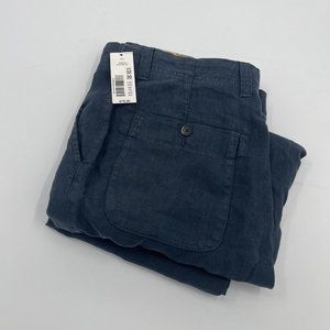 Caribbean Dark Gray 100% Linen Drawstring Pants 32 X 30 NWT